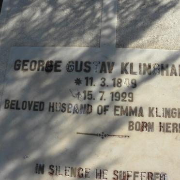 KLINGHARDT George Gustav 1849-1929