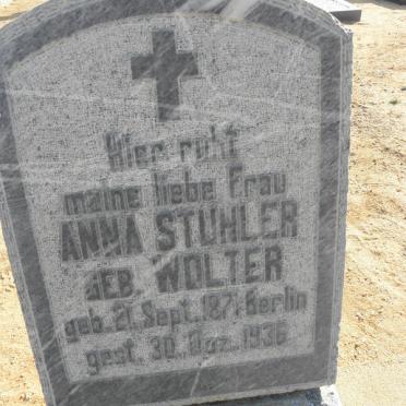 STUHLER Anna nee WOLTER 1871-1936