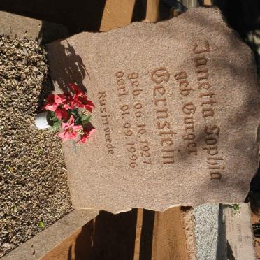 BERNSTEIN Janetta Sophia nee BURGER 1927-1996