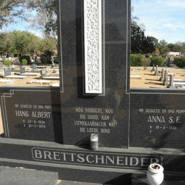 BRETTSCHNEIDER Hans Albert 1936-1979 &amp; Anna S.E. 1946-
