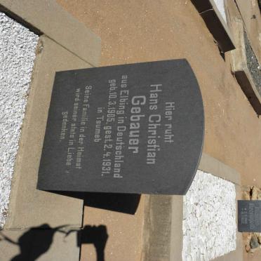 GEBAUER Hans Christian 1905-1931