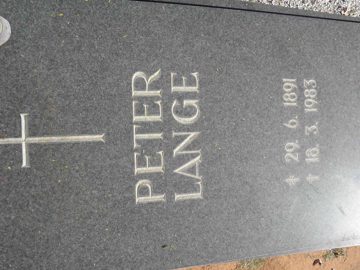 LANGE Peter 1891-1983