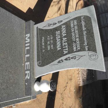 MILLER Anna Aletta Susanna 1917-2004