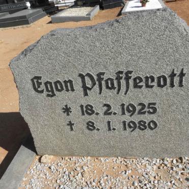 PFAFFEROTT Egon 1925-1980