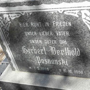 POSNANSKI Herbert Berthold 1908-1980