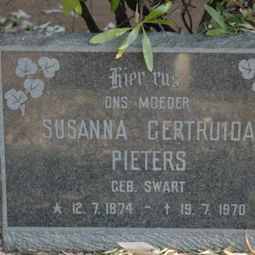 PIETERS Susanna Gertruida nee SWART 1874-1970