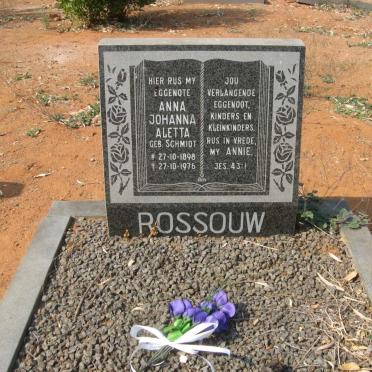 ROSSOUW Anna Johanna Aletta nee SCHMIDT 1898-1976