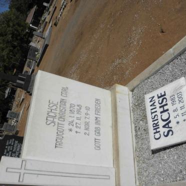 SACHSE Traugott Christian Carl 1870-1948 :: SACHSE Christian 1983-2003