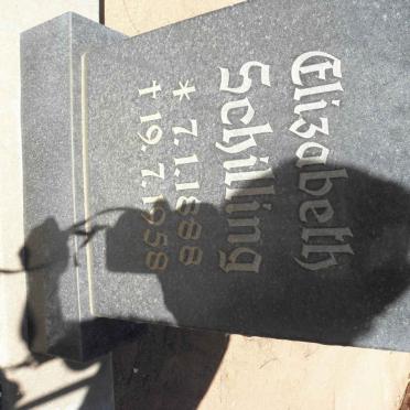 SCHILLING Elizabeth 1888-1958