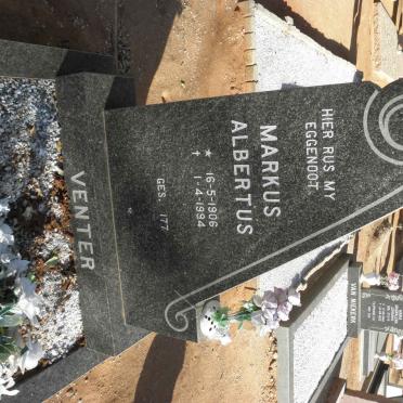 VENTER Markus Albertus 1906-1994