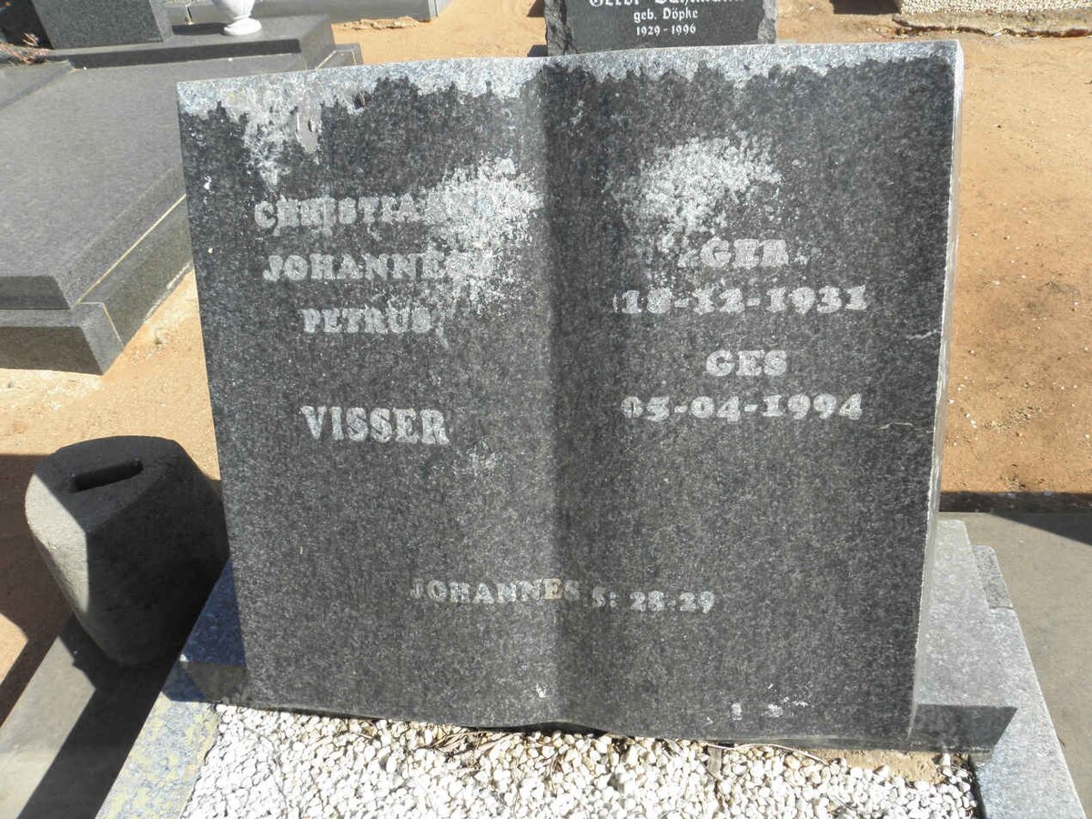 VISSER Christiaan Johannes Petrus 1931-1994