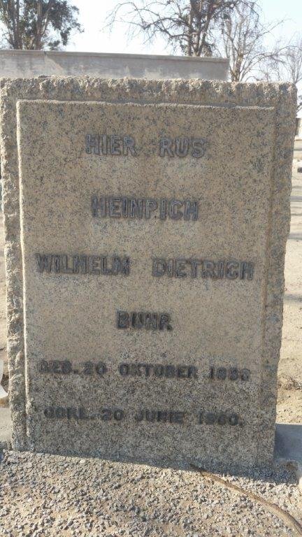 BUHR Heinrich Wilhelm Dietrich 1880-1960