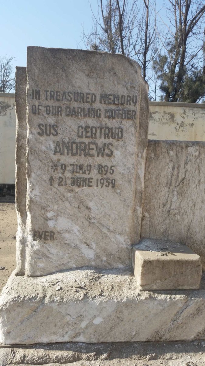 ANDREWS Susan Gertrud 1895-1959