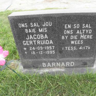BARNARD Jacoba Gertruida 1957-1995