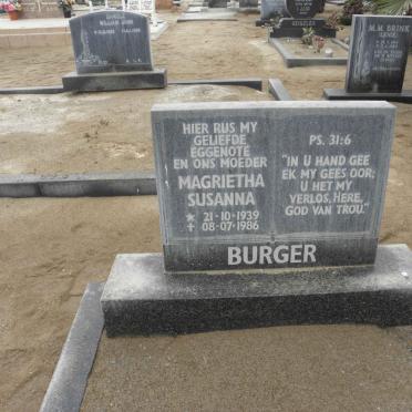BURGER Magrietha Susanna 1939-1986