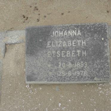 ETSEBETH Johanna Elizabeth 1899-1976