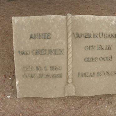 GREUNEN Anna, van 1934-1981