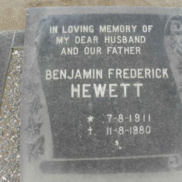 HEWETT Benjamin Frederick 1911-1980