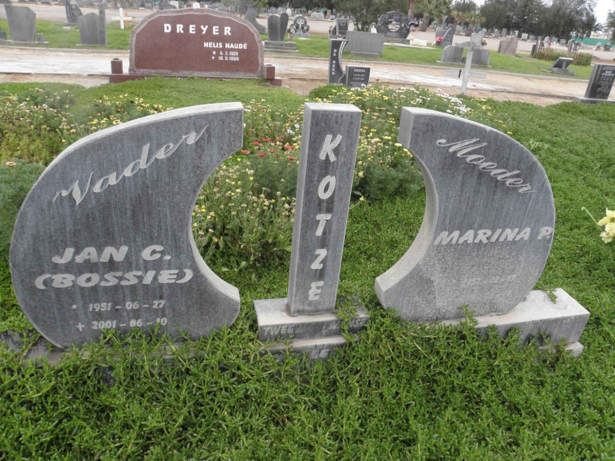 KOTZE Jan C. 1951-2001 &amp; Marina P. 1917-