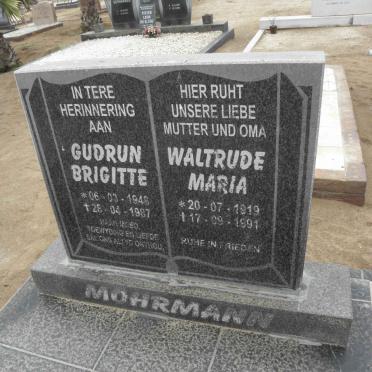MOHRMANN Waltrude Maria 1919-1991 :: MOHRMANN Gudrun Brigitte 1948-1987