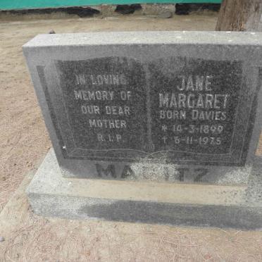 MARITZ Jane Margaret nee DAVIES 1899-1975