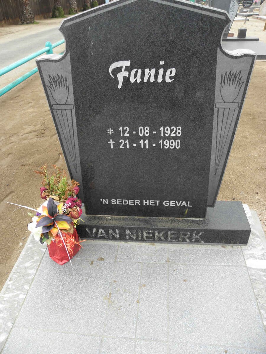 NIEKERK Fanie, van 1928-1990