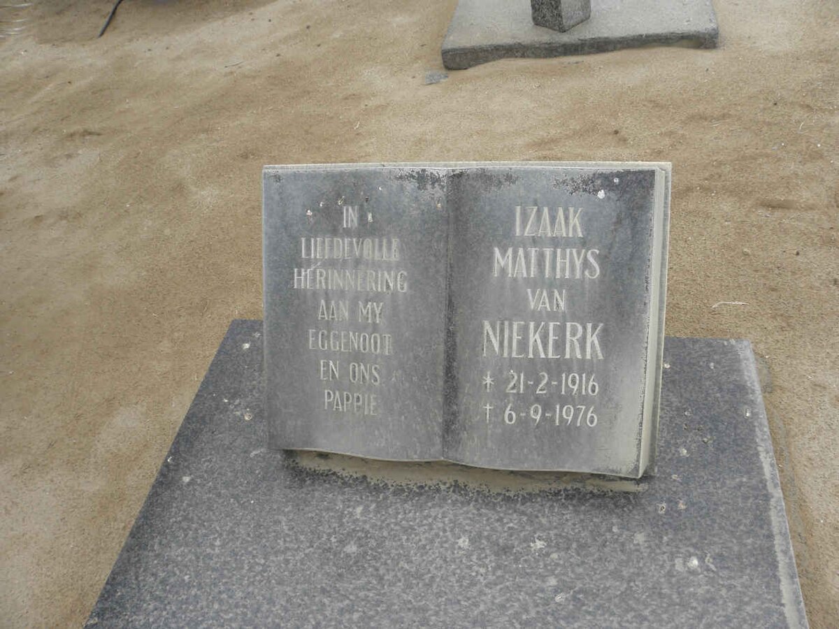 NIEKERK Izaak Matthys, van 1916-1976