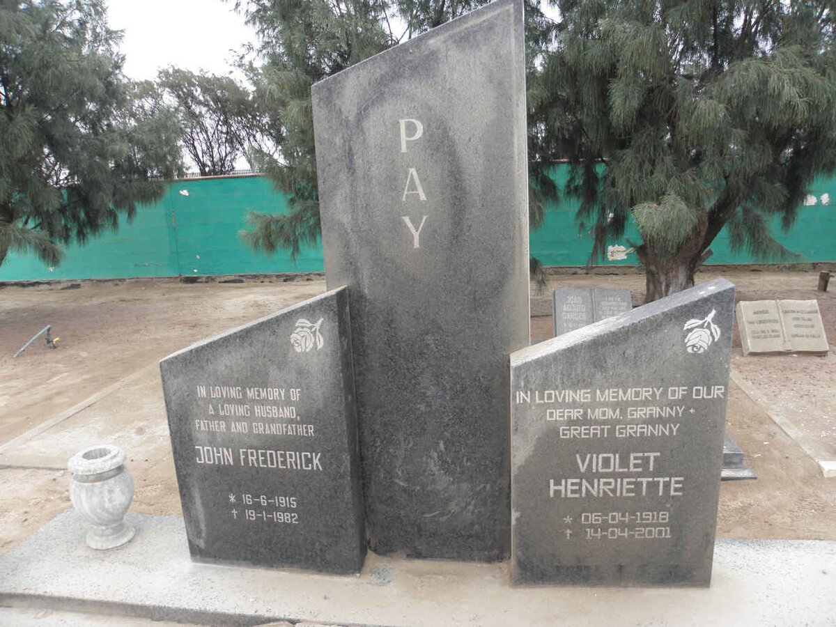 PAY John Frederick 1915-1982 &amp; Violet Henriette 1918-2001