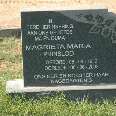 PRINSLOO Magrieta Maria 1910-2003