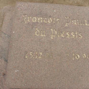 PLESSIS Francois Paulus, du 1931-1996