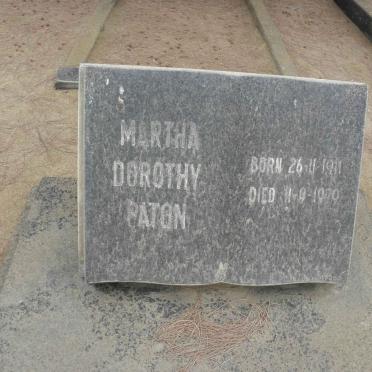 PATON Martha Dorothy 1911-1970