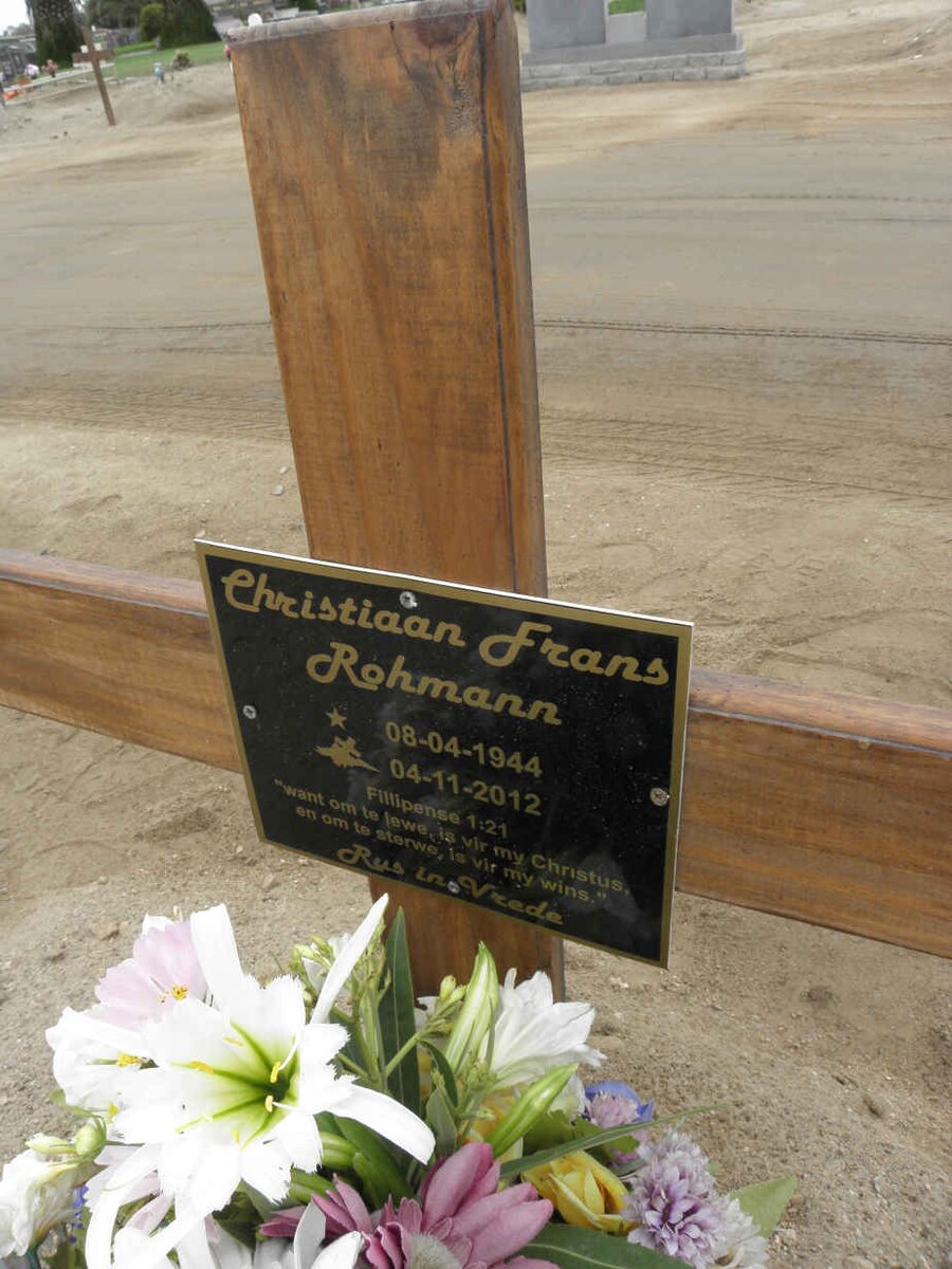 ROHMANN Christiaan Frans 1944-2012