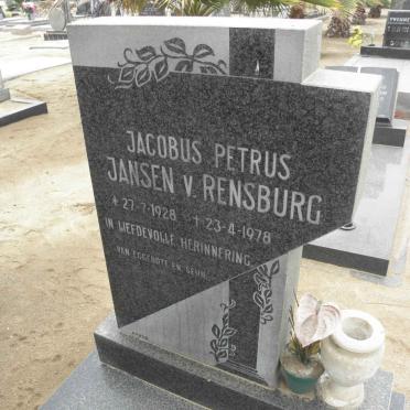 RENSBURG Jacobus Petrus, Jansen van 1928-1978