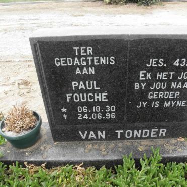 TONDER Paul Fouche, van 1930-1996 