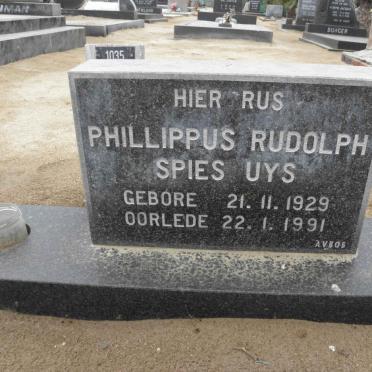 UYS Phillippus Rudolph Spies 1929-1991