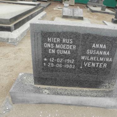 VENTER Anna Susanna Wilhelmnina 1912-1982