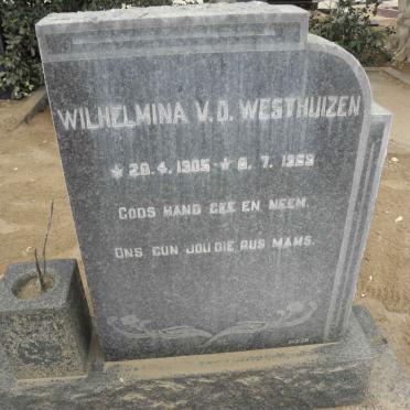 WESTHUIZEN Wilhelmina, v.d. 1905-1969