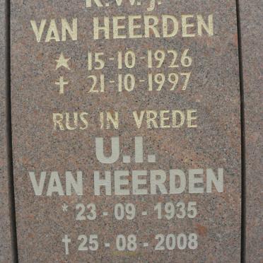 HEERDEN K.W.J., van 1926-1997 &amp; U.I. 1935-2008