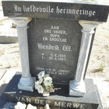 MERWE Hendrik W., van der 1905-1987