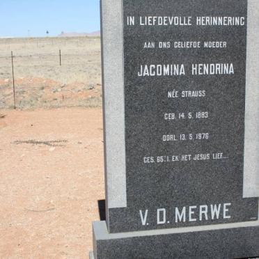 MERWE Jacomina Hendrina, v.d. nee STRAUSS 1883-1976