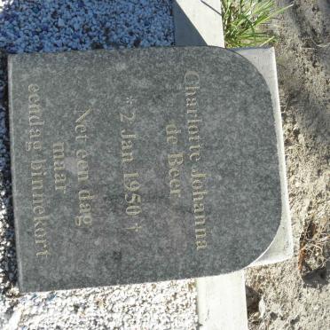 BEER Charlotte Johanna, de 1950-1950