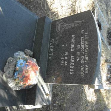CLOETE Andries Jakobus 1934-1987