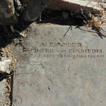 EINSIEDEL Alexander ?herr, von -1930