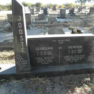 JOOSTE Hendrik 1920-1989 &amp; Georgina 1916-1990