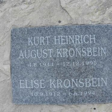 KRONSBEIN Kurt Heinrich August 1911-1995 &amp; Elise 1912-1994
