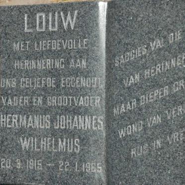 LOUW Hermanus Johannes Wilhelmus 1915-1965
