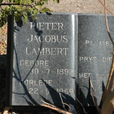 LAMBERT Pieter Jacobus 1892-1959