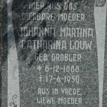 LOUW Johanna Martina Catharina nee GROBLER 1888-1950