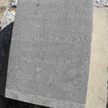 MACLACHLAN Lena 1921-1958