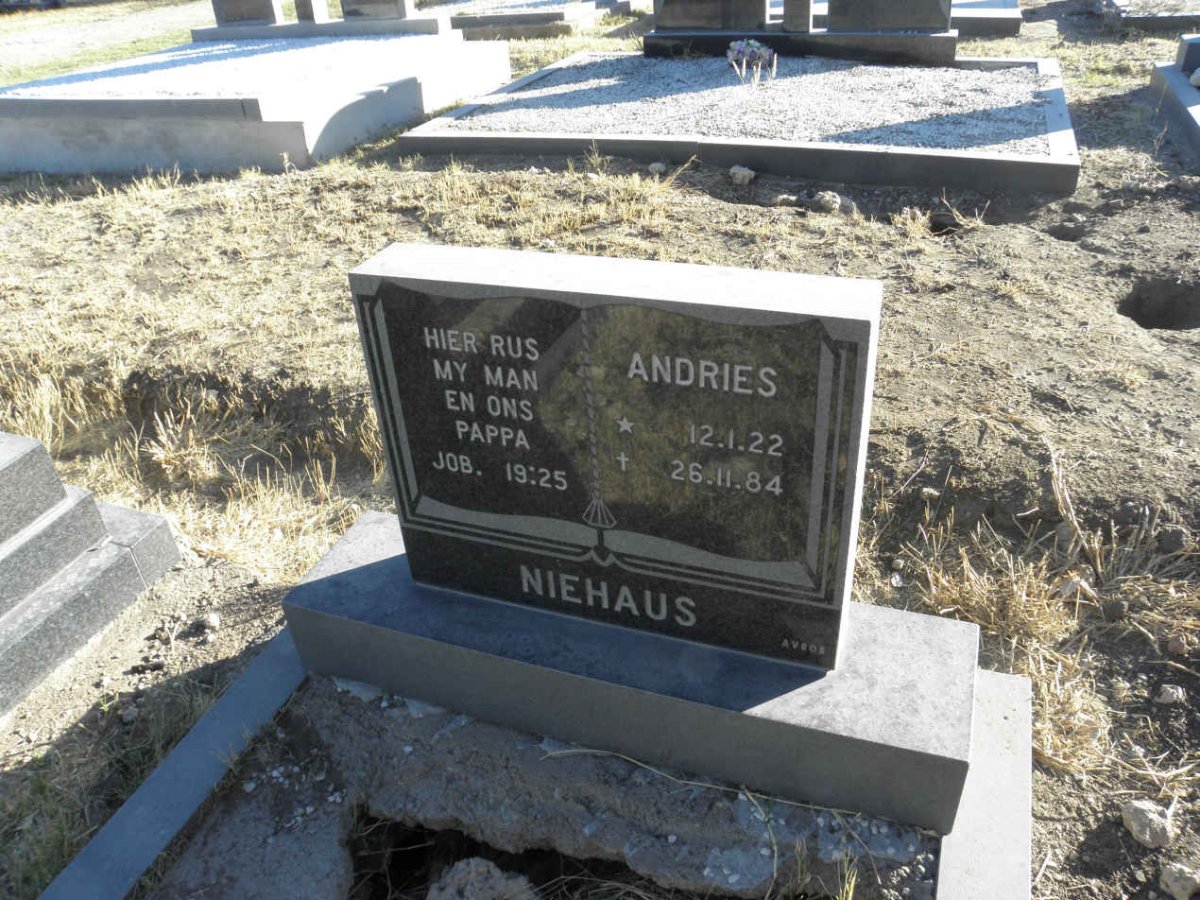 NIEHAUS Andries 1922-1984